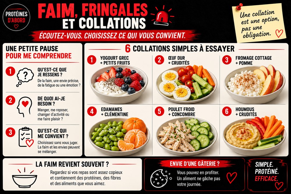 Faim, fringales et collations — Écoutez-vous. Choisissez ce qui vous convient.